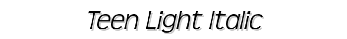 Teen Light Italic font